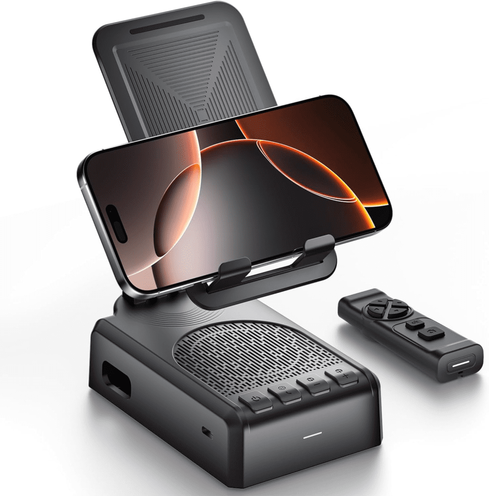 Cell Phone Stand with Bluetooth Speaker and Remote Control – Video & Camera Control