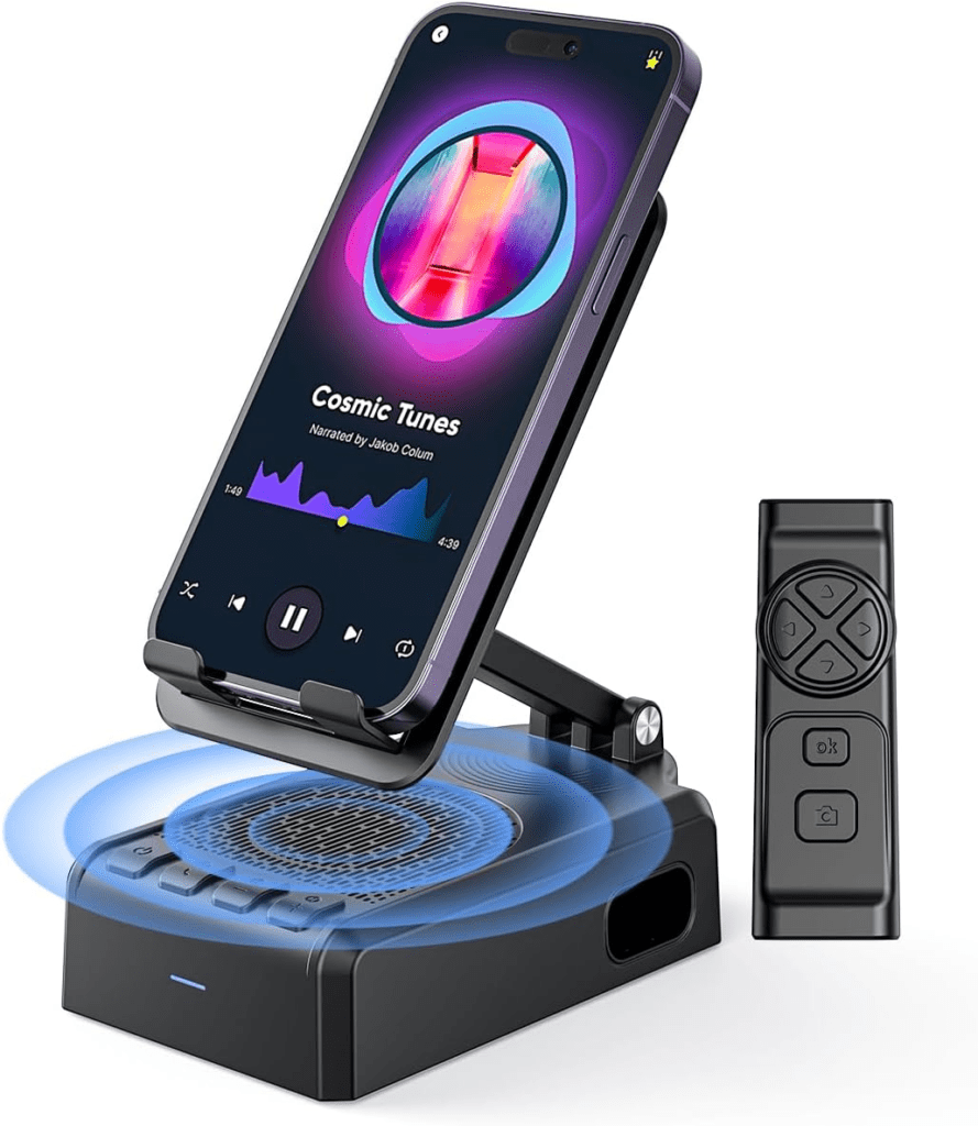 AIKELA Bluetooth Speaker with Video Scrolling Remote and Phone Stand