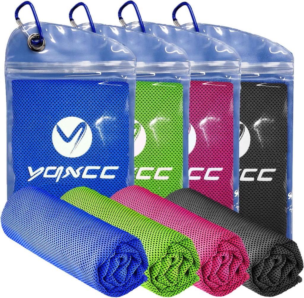 YQXCC 4 Pack Cooling Towel (47"x12") – Ice Cool for Neck | Best Cooling Towel Brands